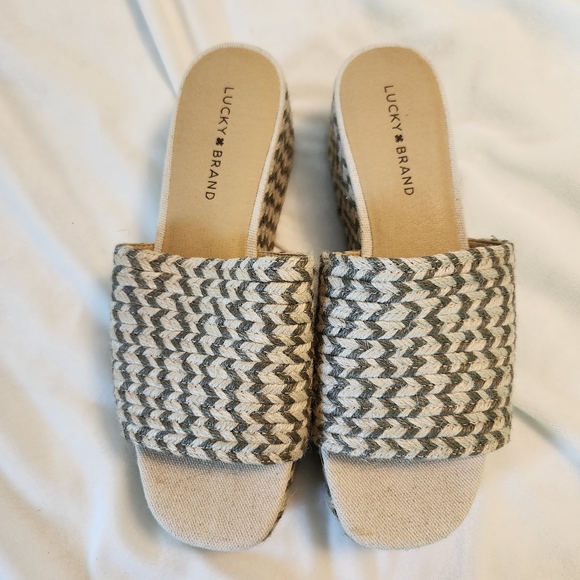 Lucky Brand 10 Befanni espadrille wedge slip on sandal - Picture 3 of 11